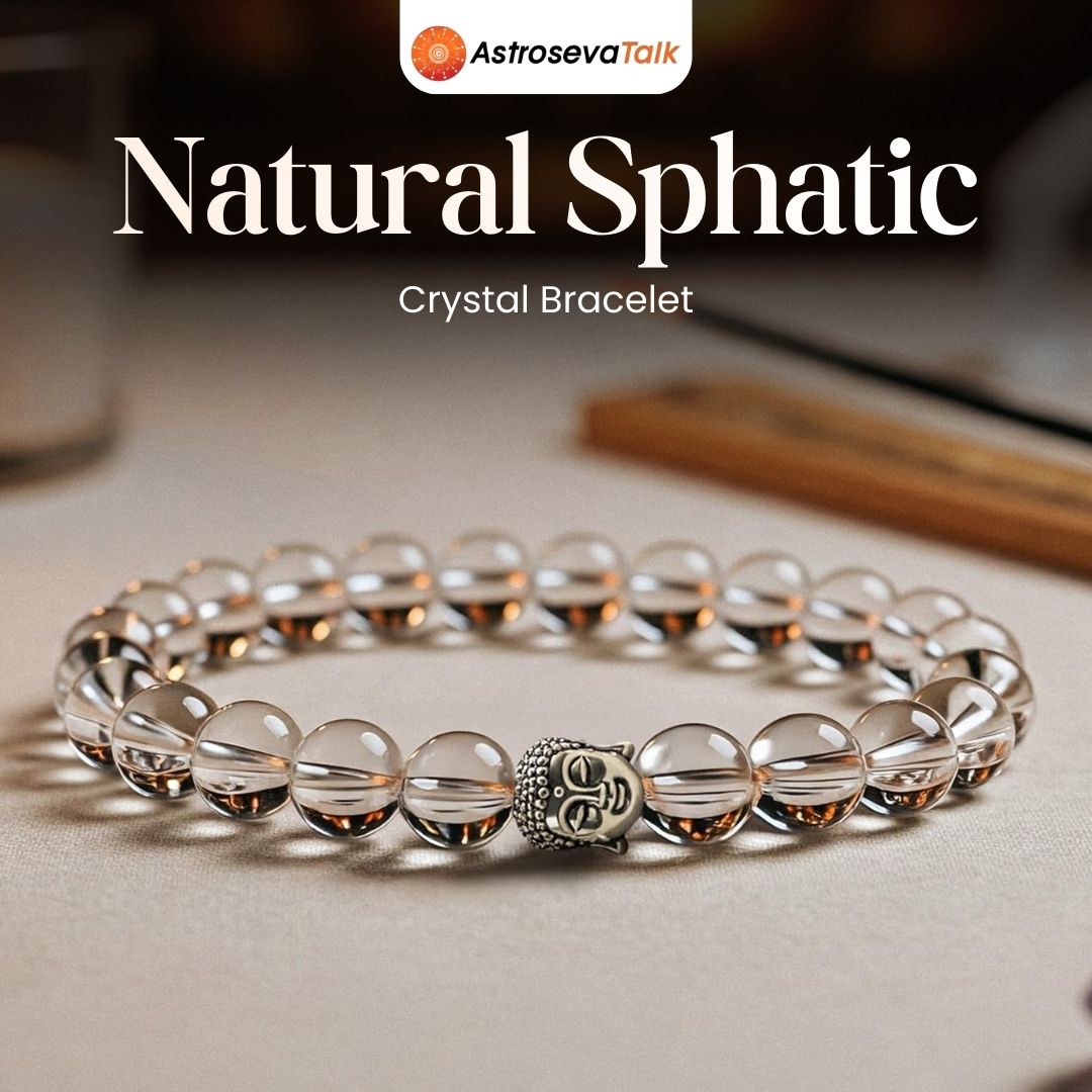 Natural Sphatik Crystal Bracelet