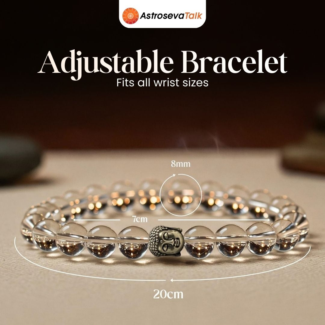 Natural Sphatik Crystal Bracelet