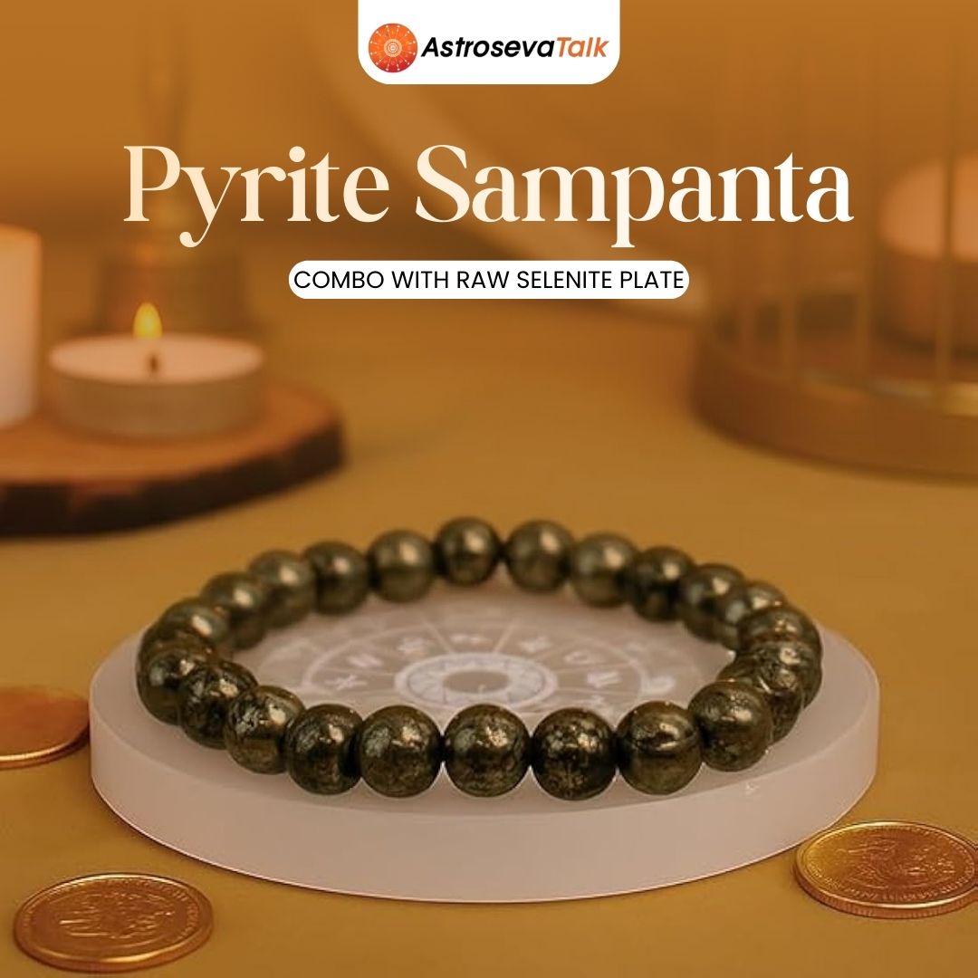 Pyrite Sampanta Combo with Selenite Plate