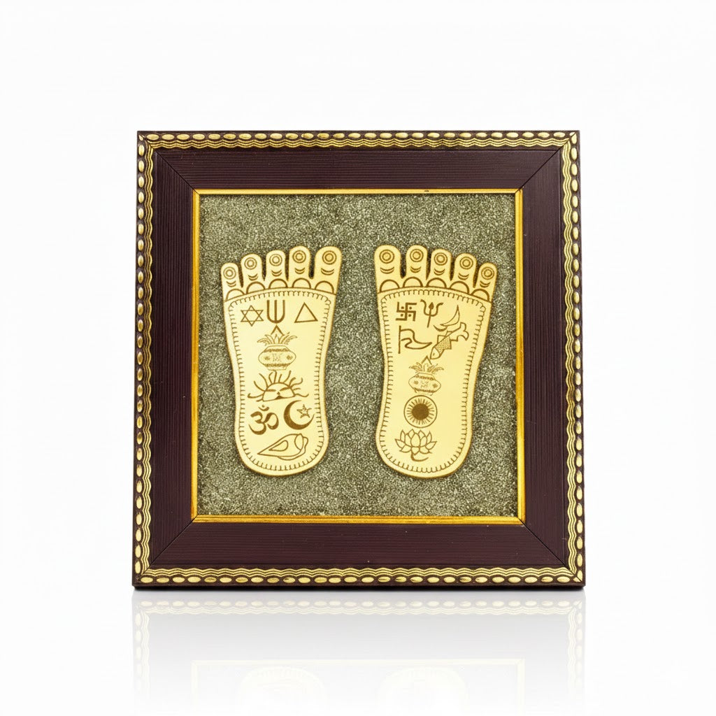 Shree Dhan Lakshmi Charan Paduka Frame