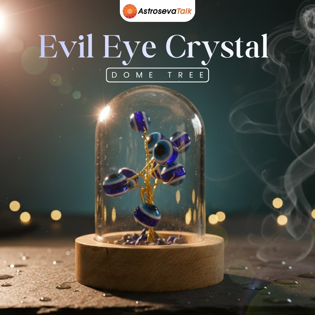 Evil Eye Crystal Dome Tree