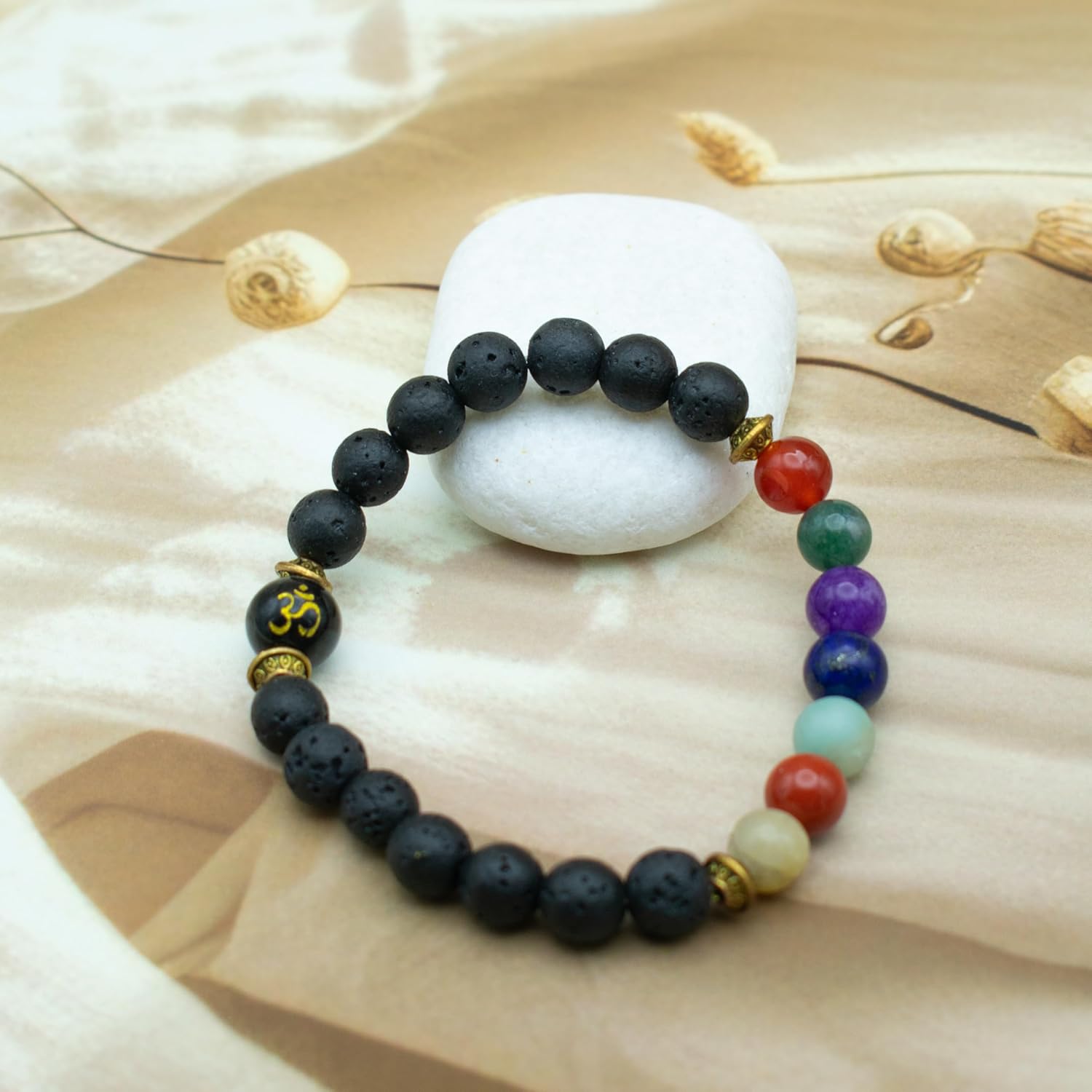 Shukra Chakra Bracelet with Om Bead