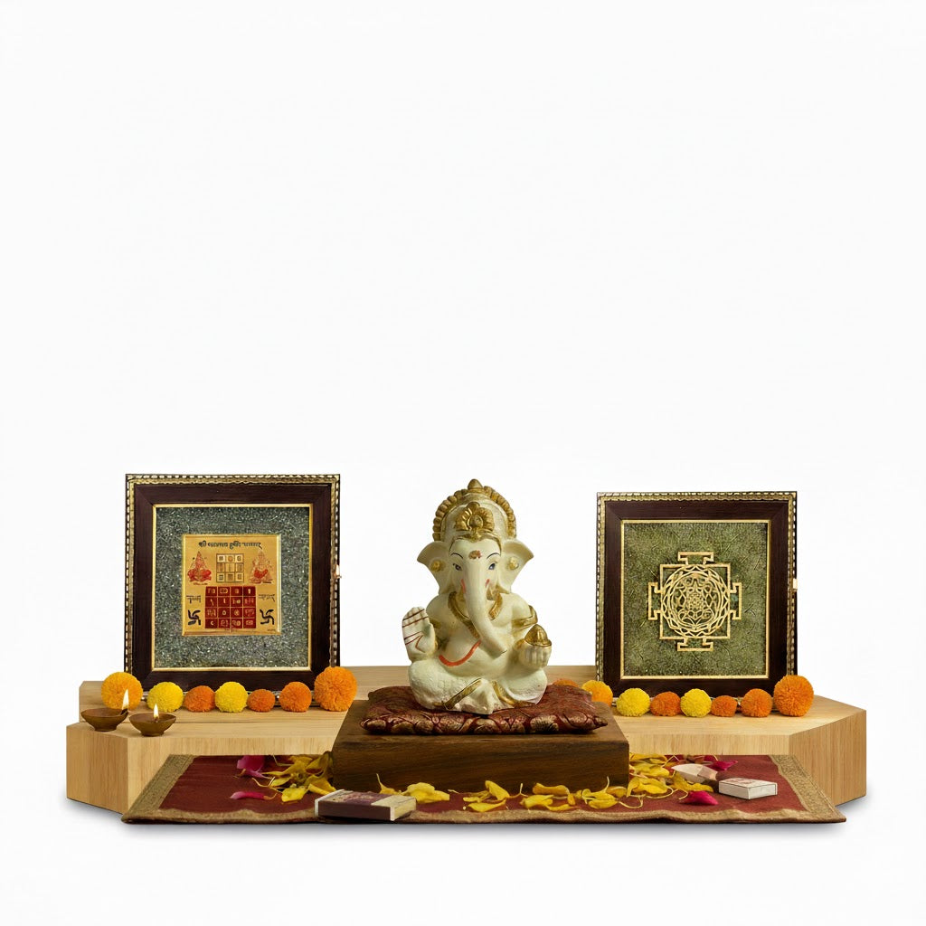 Vyapar Vriddhi Shree Yantra Dhan Varsha Combo (Free Ganesh Idol)