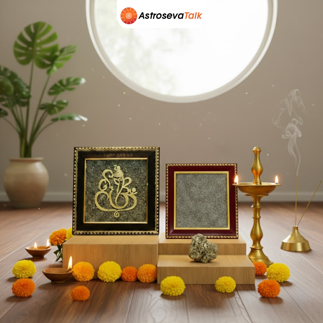 Divine Gold Ganesha with Pyrite Energy