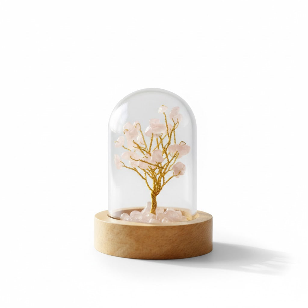 Rose Quartz Dome Crystal Tree