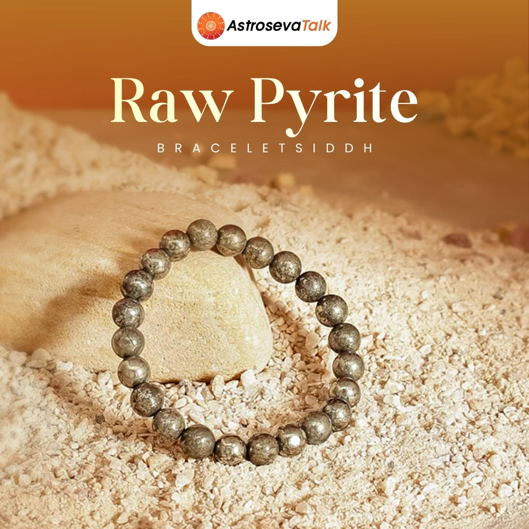 Raw pyrite bracelet siddh