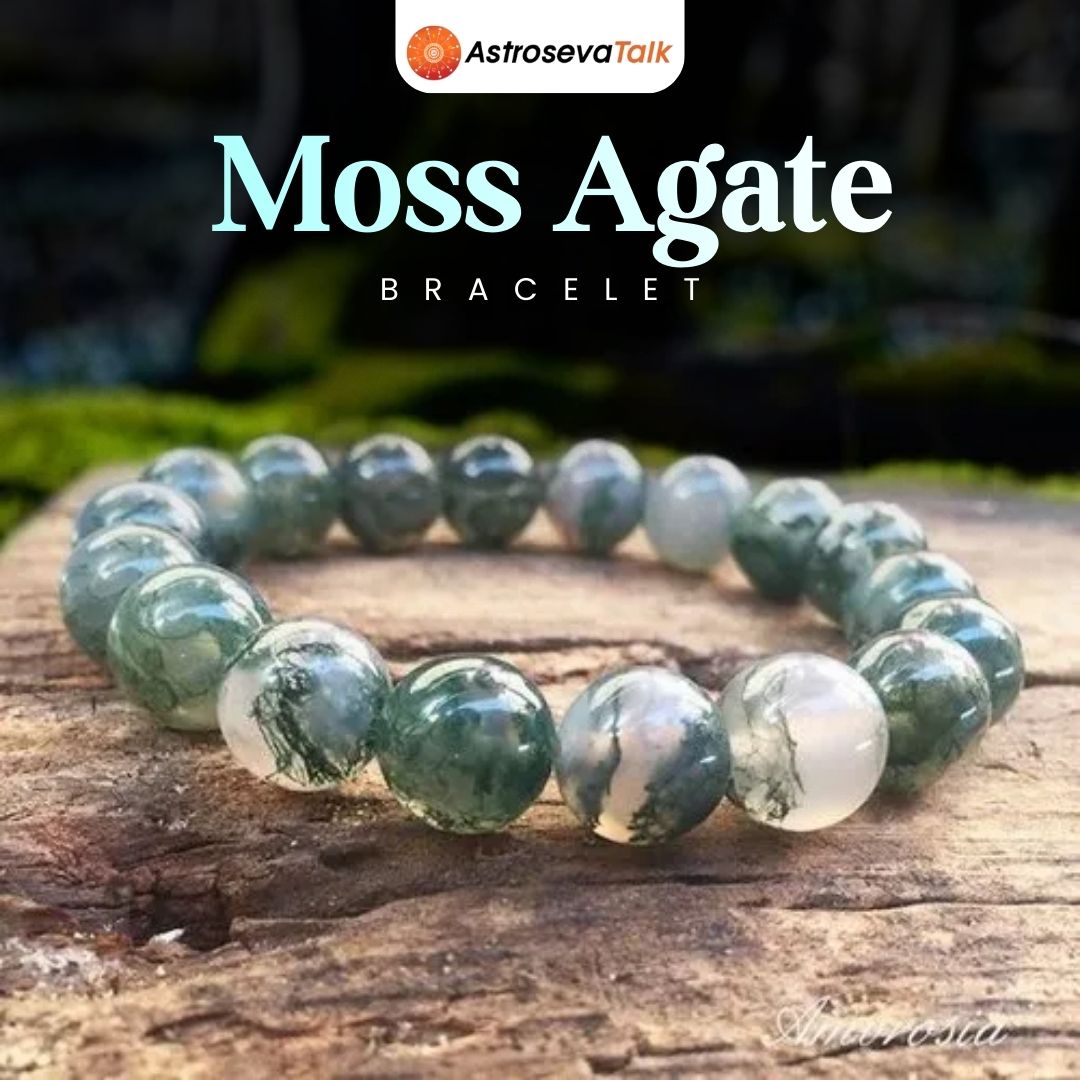 Moss agate bracelet