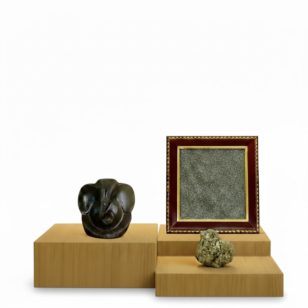 Pyrite Dhan Varsha Lakshmi Ganesh Combo