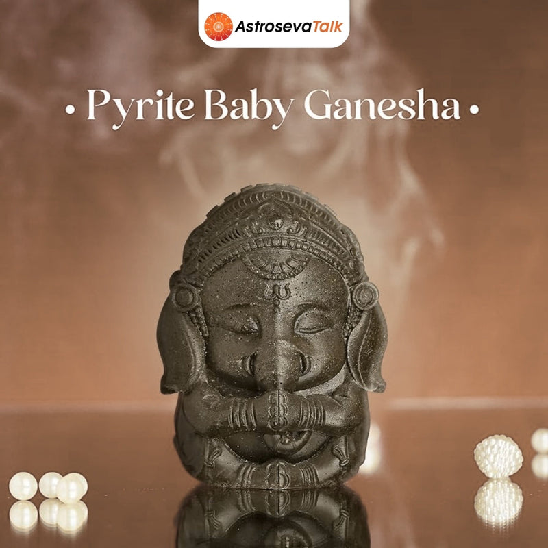 Pyrite Baby Ganesha Murti