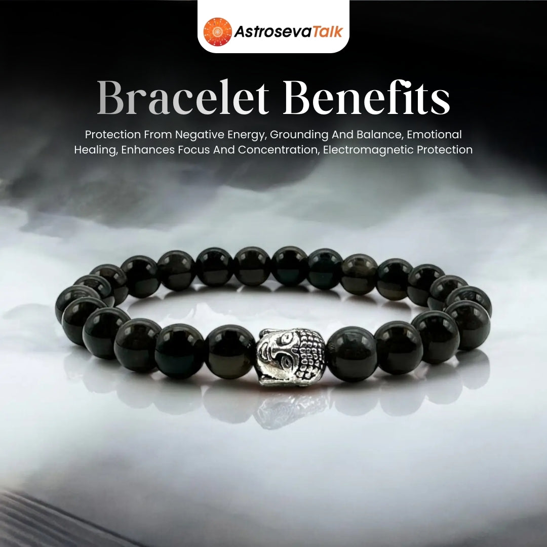 Black Tourmaline Bracelet with Buddha