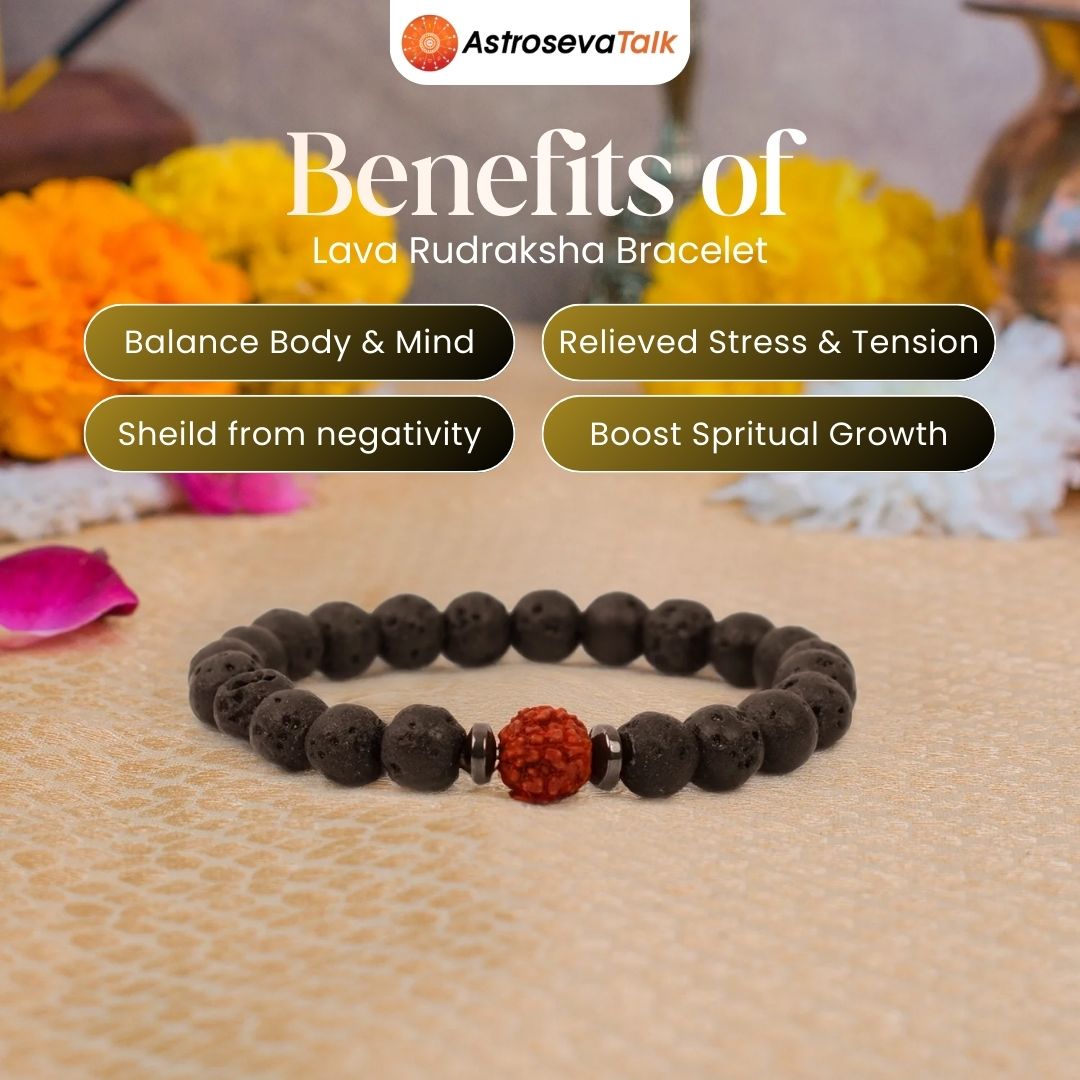 Lava Rudraksha Bracelet