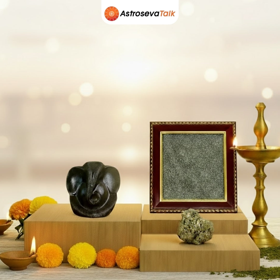 Pyrite Dhan Varsha Lakshmi Ganesh Combo