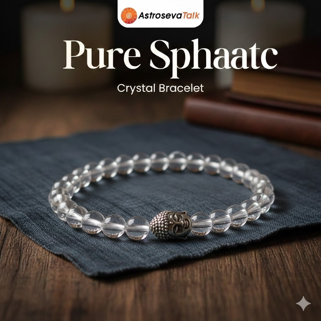 Natural Sphatik Crystal Bracelet