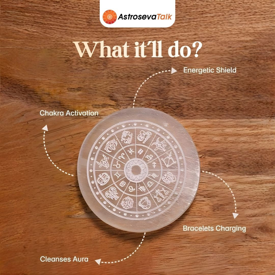 Energised Selenite Charging Plate for Crystals