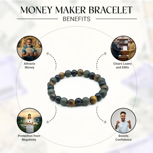 Astrotalk Money Maker Bracelet | Abundance & Protection | Certificate of Authenticity | Abundance, Safeguard & Clarity | Astrology Bracelet for Women & Men|B0F1N61ZVK
