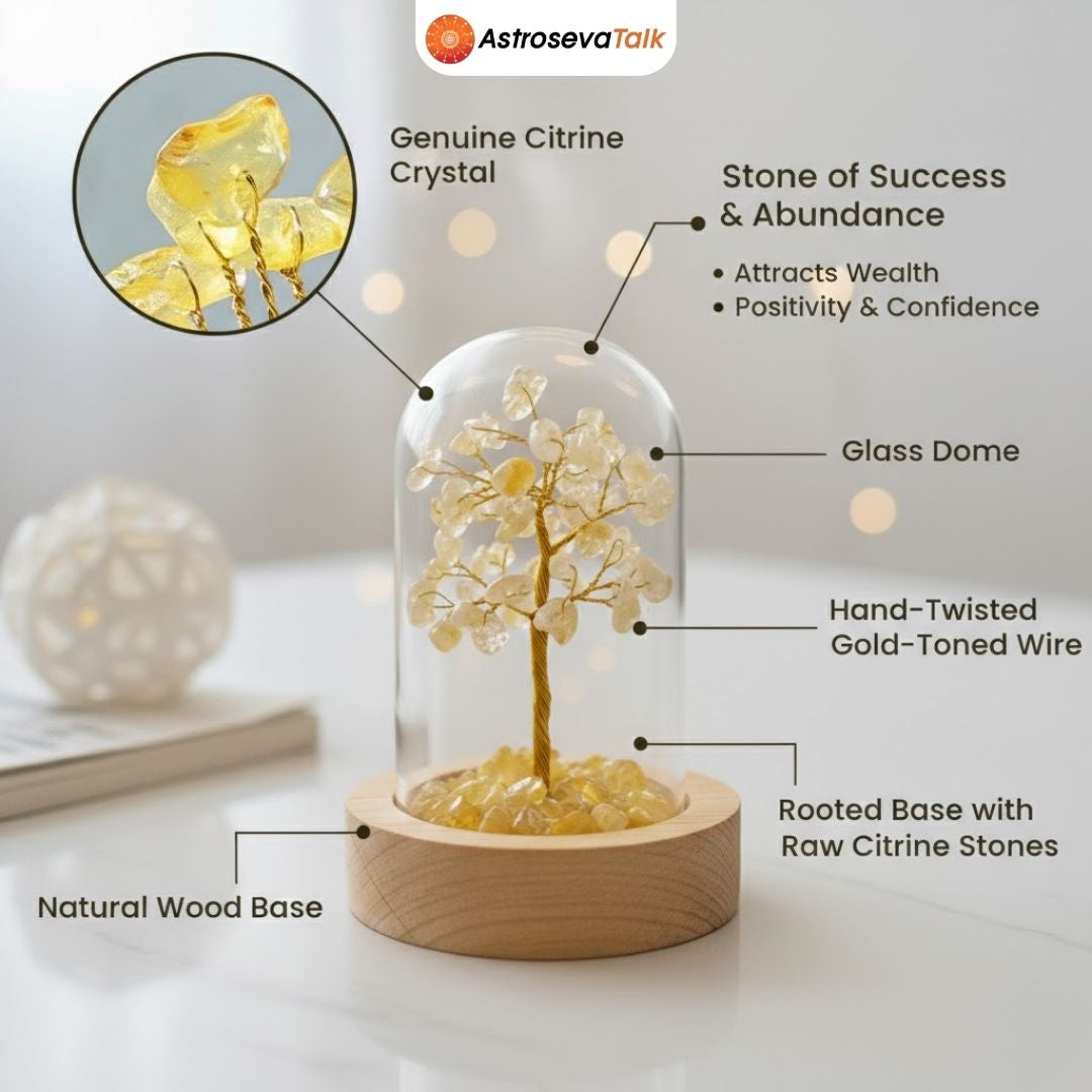 Citrine Crystal Dome Tree
