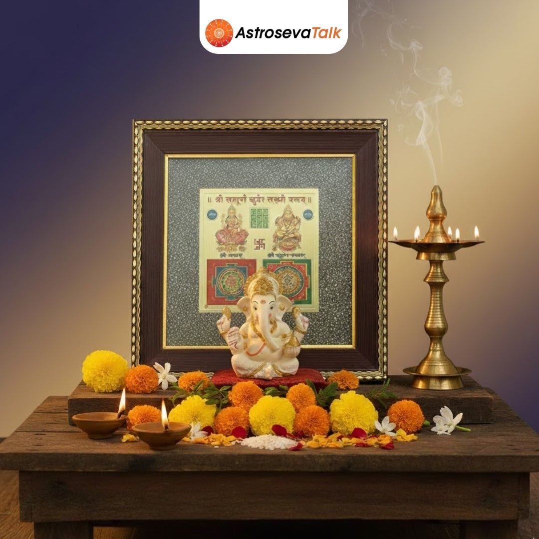 Lakshmi Kuber Pyrite Dhan Varsha Combo with FREE Ganesh Idol