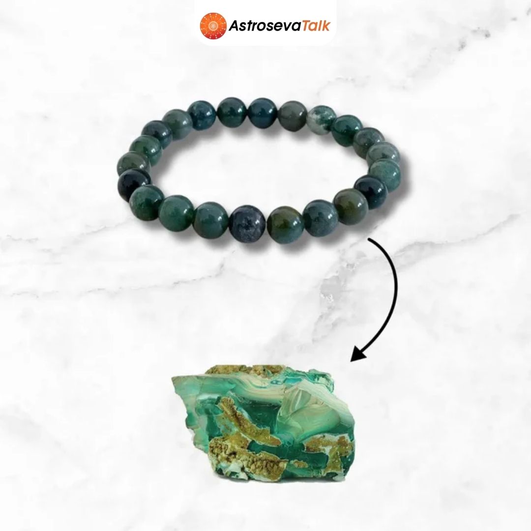 Moss agate bracelet