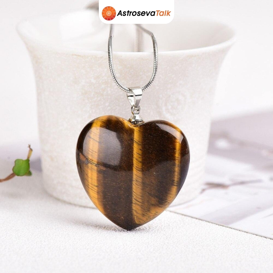 Tiger Eye Heart Pendant