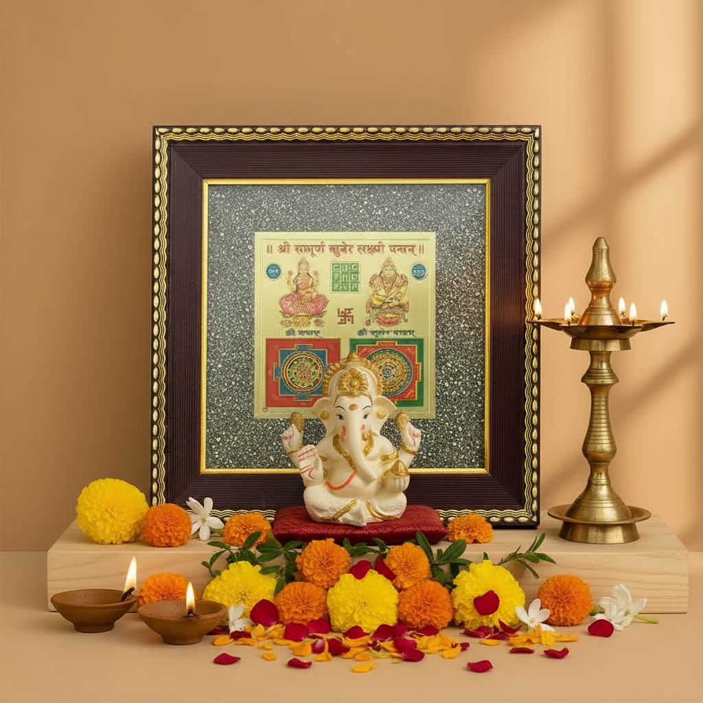 Lakshmi Kuber Pyrite Dhan Varsha Combo with FREE Ganesh Idol