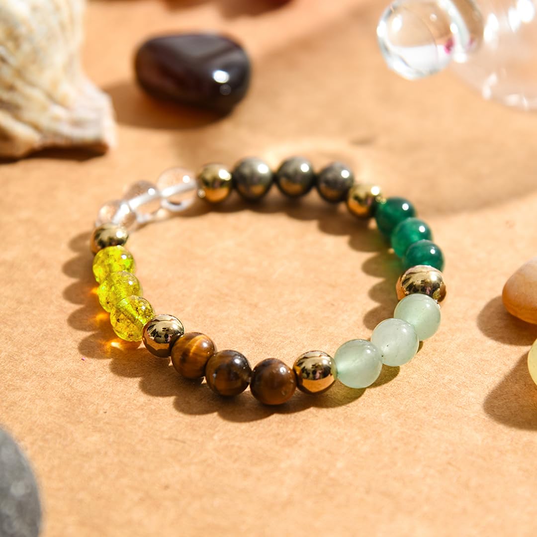 Astrotalk Dhan Yog Bracelet | Attracts Wealth & Financial Prosperity | Pyrite, Citrine, & Aventurine bracelet | Astrology Dhanyog Bracelet for Men & Women | Certificate of Authenticity