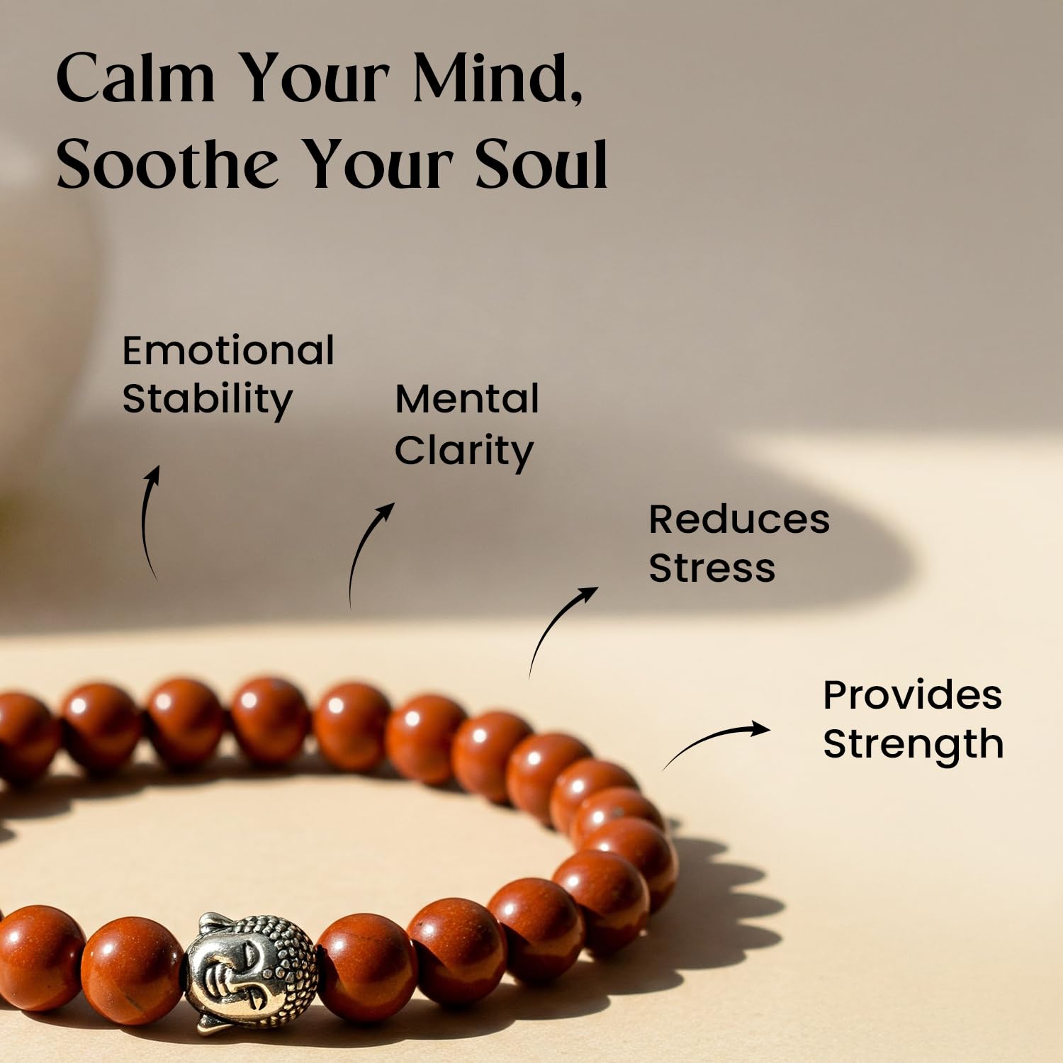 Astrotalk Red Jasper Bracelet Original Certified | Strength, Stability & Grounding Energy | Certified Healing Crystal Astrology Bracelet for Men & Women