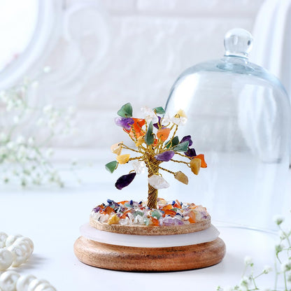 Astrotalk 7 Chakra Crystal Dome Tree | Align Chakras & Elevate Energy | Feng Shui Items for Good Luck | Home Decor for Living Room & Office | Housewarming Gifts | Aesthetic Home Decor Items