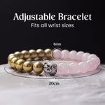 Astrotalk Money & Love Bracelet | Attracts Money Fame & Luck | Rose Quartz Astrology Bracelet for Men and Women | Certificate of Authenticity | Valentine Gift For Girlfriend & Boyfriend