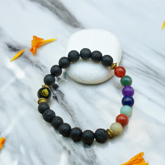 Astrotalk Shukr Chakra Bracelet With Ganesh Bead | Fame, Focus & Obstacle Removal | 108 Hours Energized by Top Astrologers | Chakra Alignment & Mental Well-Being | Astrology Bracelet for Women & Men