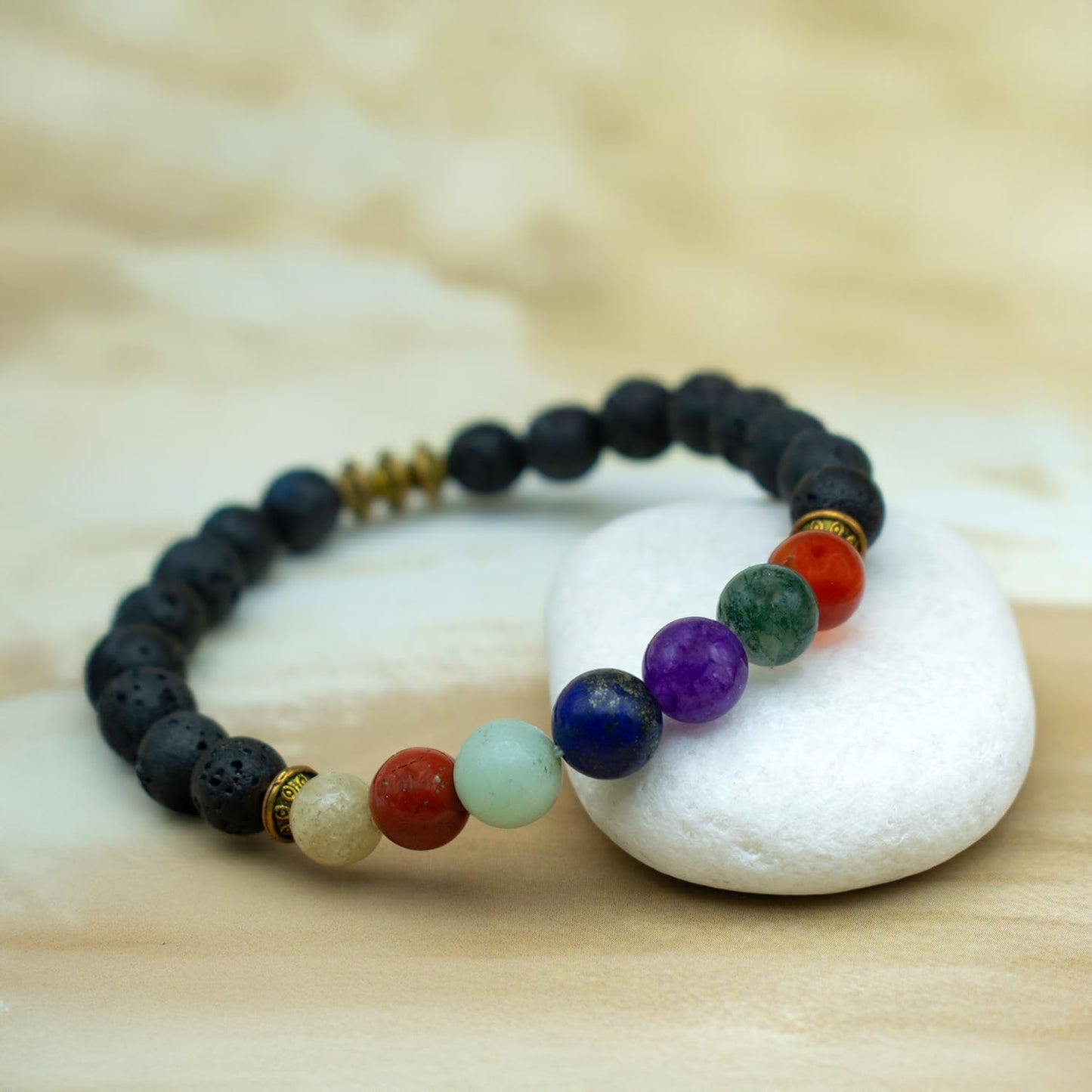 Handcrafted Gold-Tone Bead Bracelet