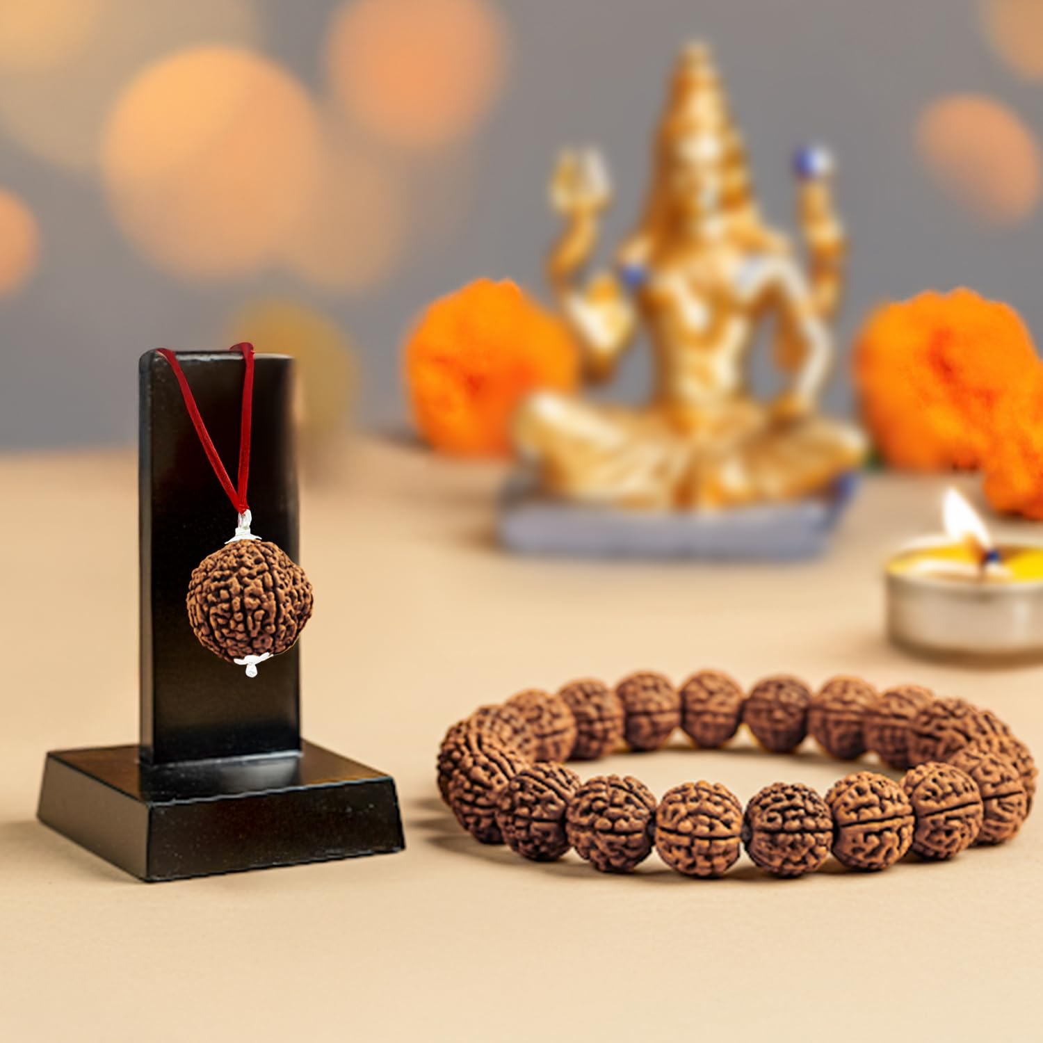 Astrotalk 5 Mukhi Rudraksha Combo | 5 Mukhi Rudraksha | Spiritual Growth & Protection | Unisex healing Astrology bracelets for Men & Women | Certificate of Authenticity