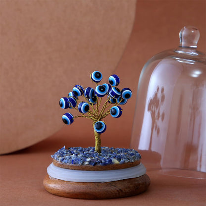 Astrotalk Evil Eye Crystal Dome Tree | Protects from Negative Energy | Feng Shui Items for Good Luck | Home Decor for Living Room & Bedroom | Housewarming Gifts | Aesthetic Home Decor Items