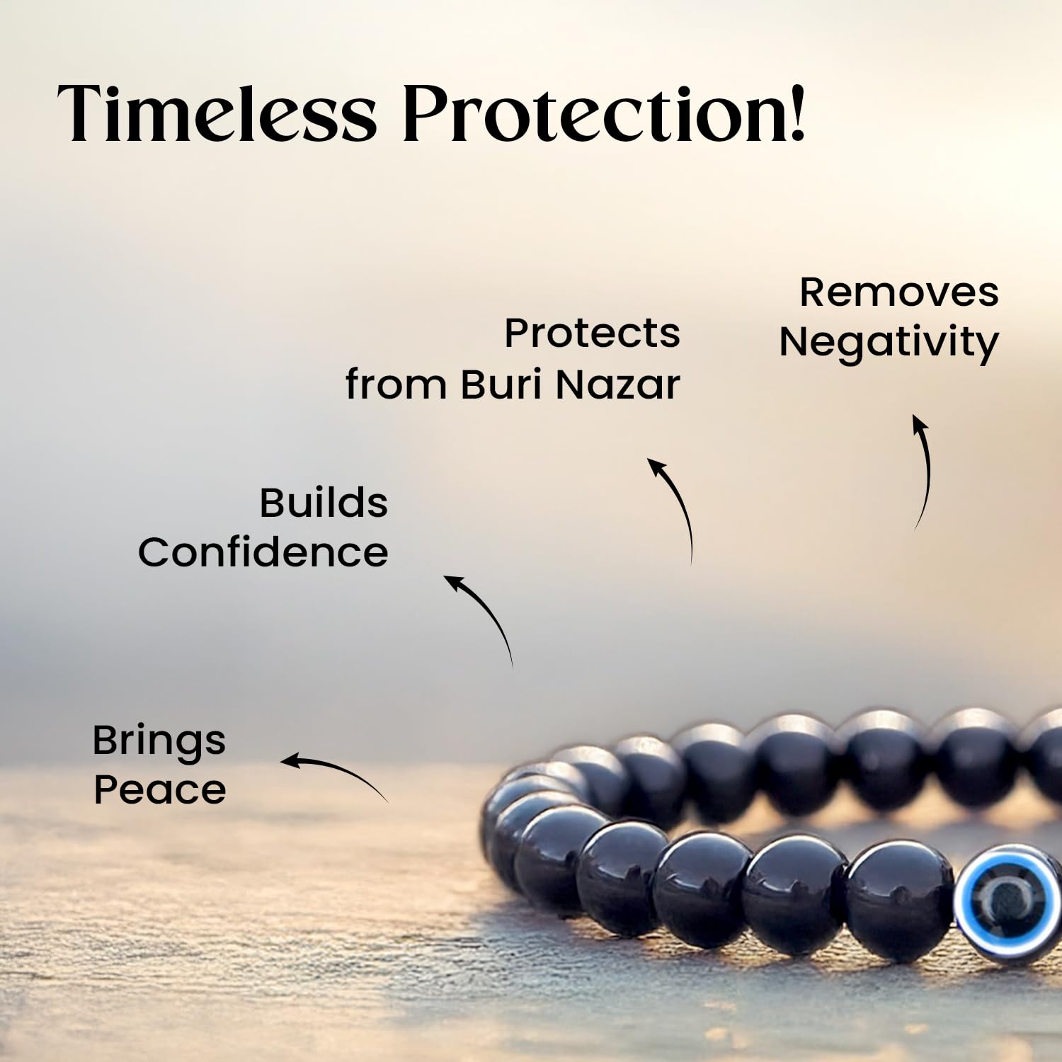 Astrotalk Evil Eye Bracelet | Protection from Negative Energy & Evil Eye | Crystal Bracelet for Women & Men | Healing Crystal Bracelet | Certificate of Authenticity