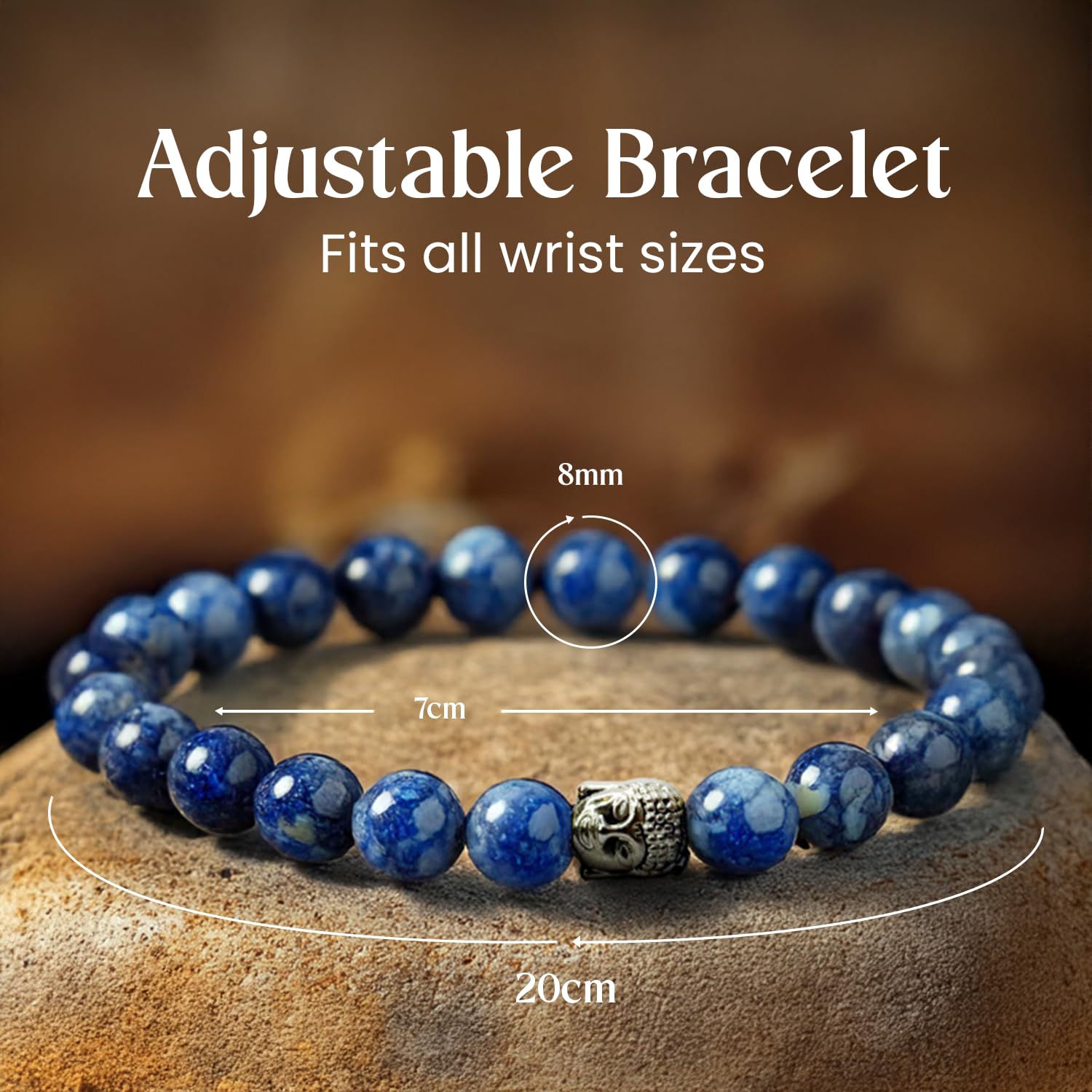 Astrotalk Lapis Lazuli Bracelet | Enhances Wisdom, Intuition & Mental Clarity | Certified Healing Crystal Astrology Bracelet for Men & Women | Lapis Lazuli stone