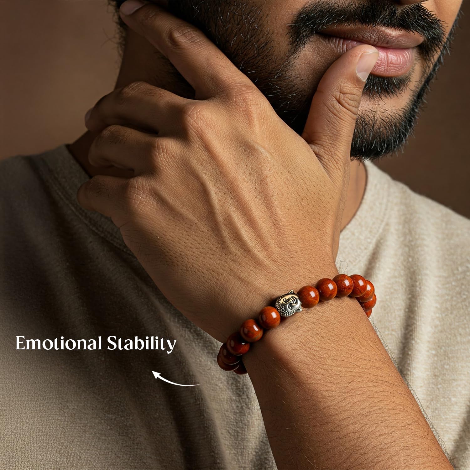 Astrotalk Red Jasper Bracelet Original Certified | Strength, Stability & Grounding Energy | Certified Healing Crystal Astrology Bracelet for Men & Women