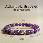 Astrotalk Amethyst Bracelet | Healing Crystal for Calmness & Spiritual Growth | Crystal Bracelet for Women & Men | Natural Amethyst Stone | Certificate of Authenticity