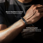 Astrotalk Evil Eye Bracelet | Protection from Negative Energy & Evil Eye | Crystal Bracelet for Women & Men | Healing Crystal Bracelet | Certificate of Authenticity