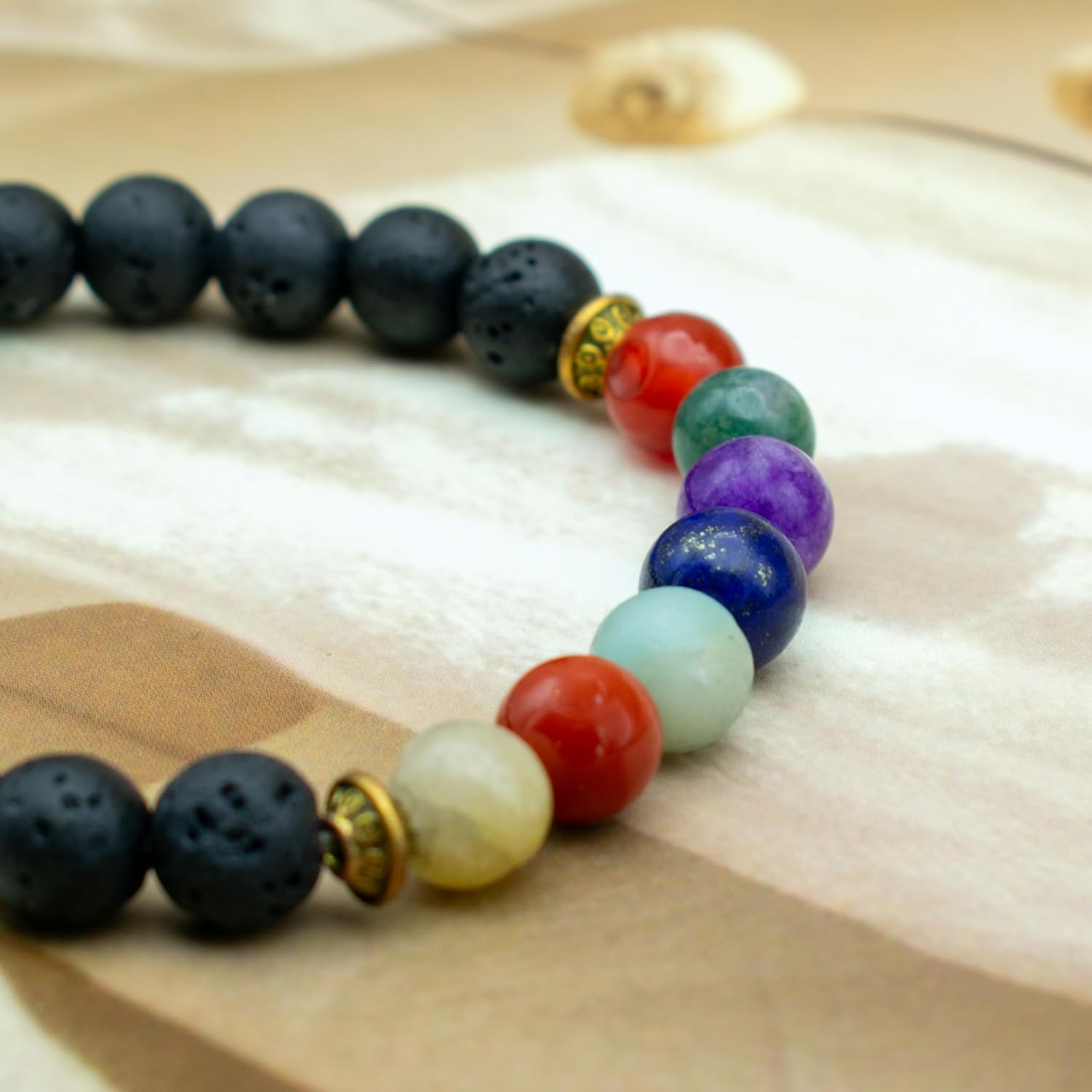 Astrotalk Shukr Chakra Bracelet With Om Bead | Fame & Divine Blessings | 108 Hours Energized by Top Astrologers | Chakra Alignment & Stress Relief | Astrology Bracelet for Women & Men