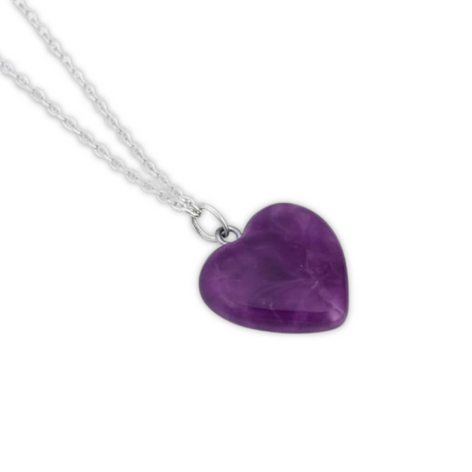 Amethyst Heart Pendant