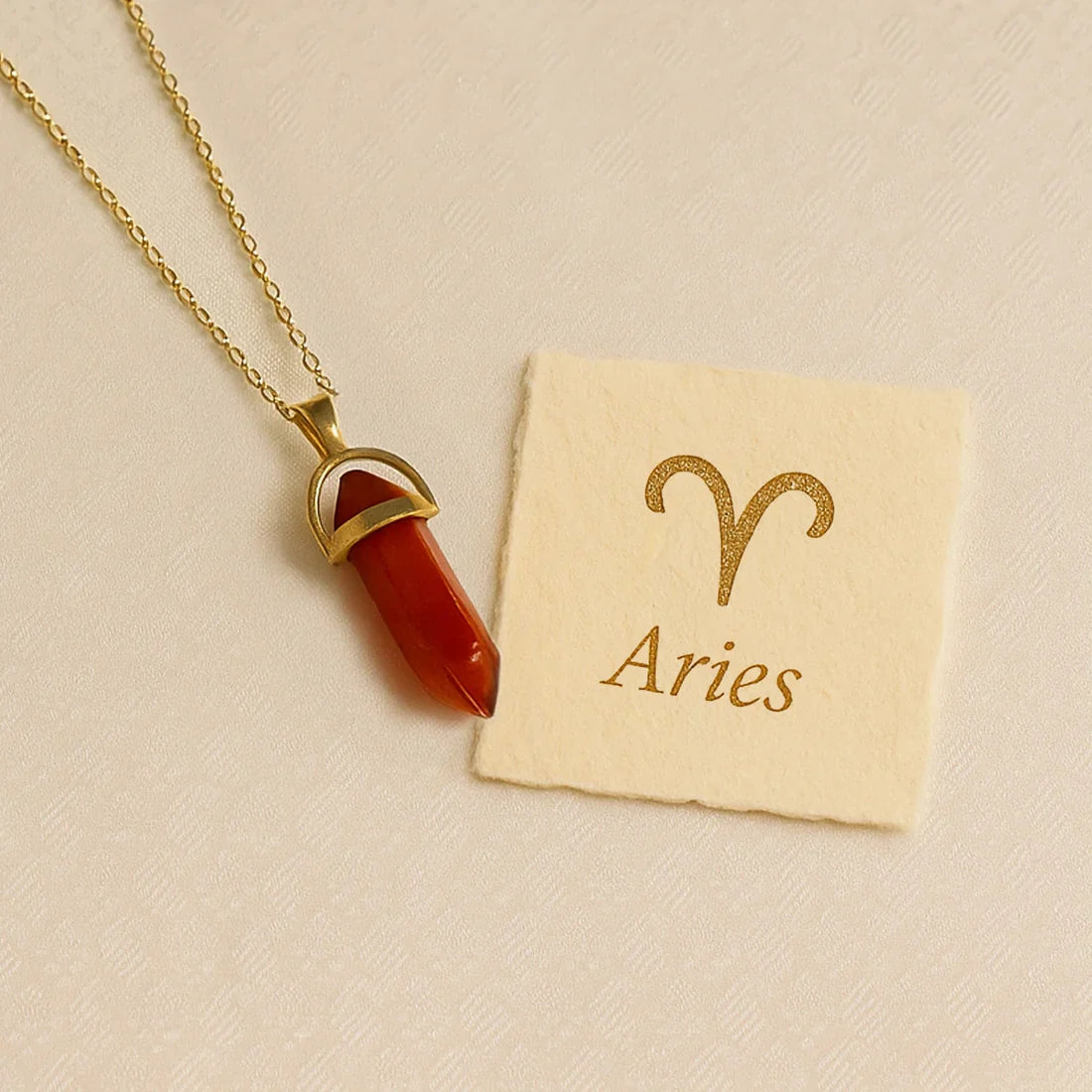 Aries Pencil Pendant with Chain