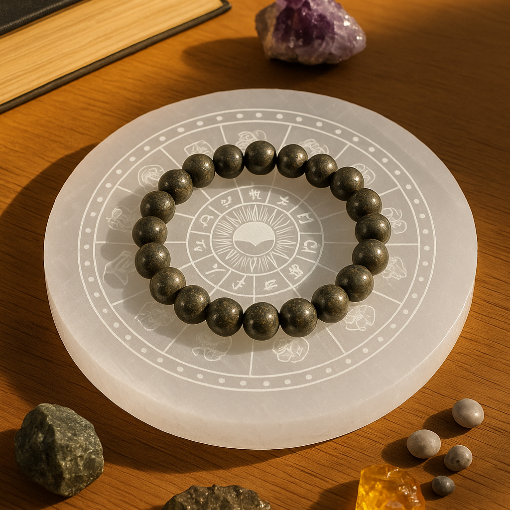Pyrite Sampanta Combo with Selenite Plate
