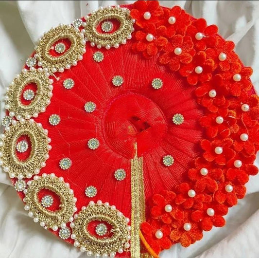 Astrosevatalk Gopal Ji Red Blossom Pearl Dress