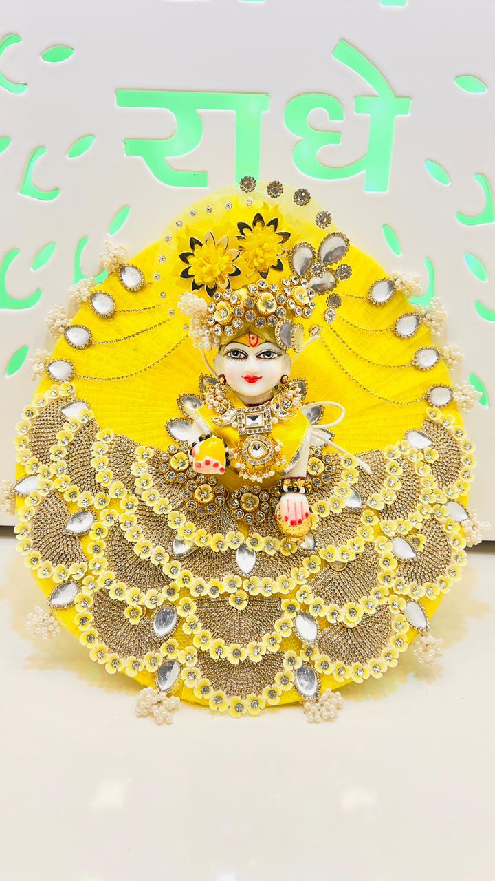 Astrosevatalk Gopal Ji Yellow Pearl Designer Dress