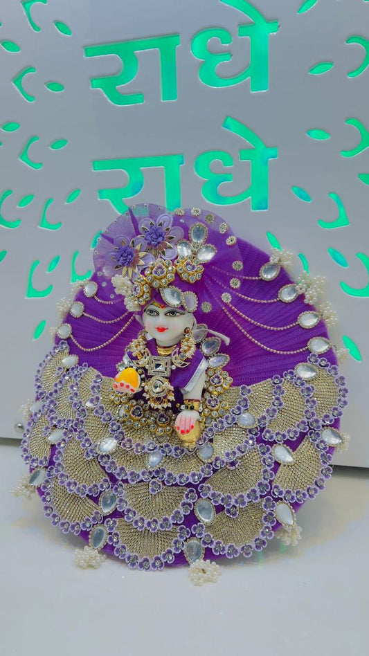 Astrosevatalk Gopal Ji Purple Pearl Shringar Dress