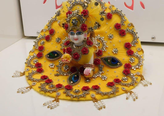 Astrosevatalk Gopal Ji Sunshine Yellow Blossom Dress