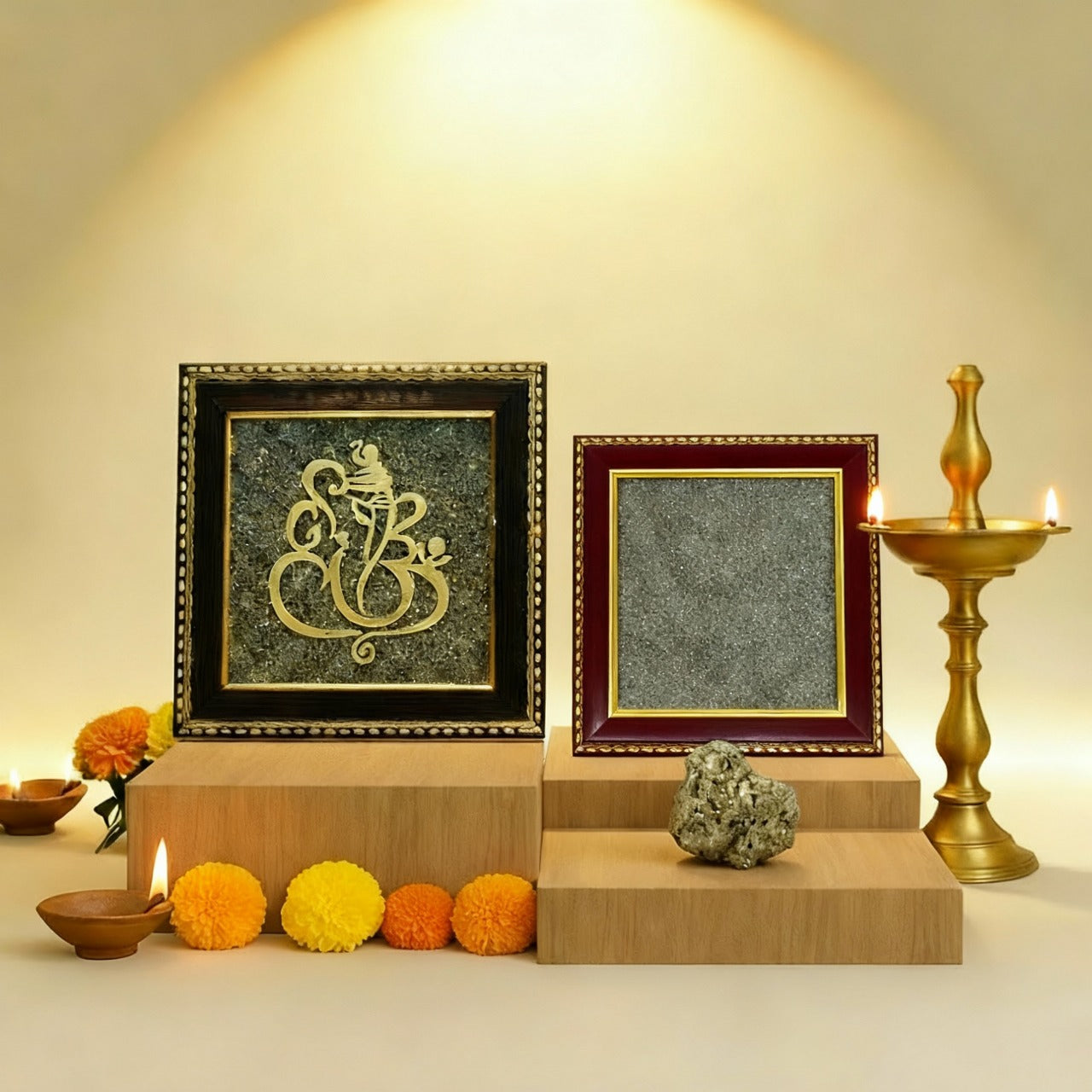 Divine Gold Ganesha with Pyrite Energy