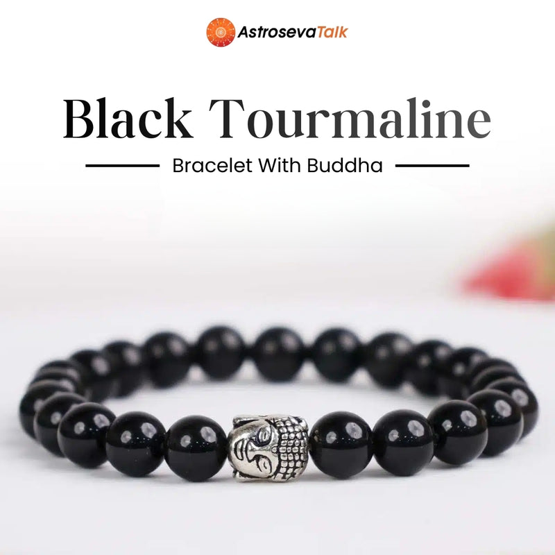 Black Tourmaline Bracelet with Buddha