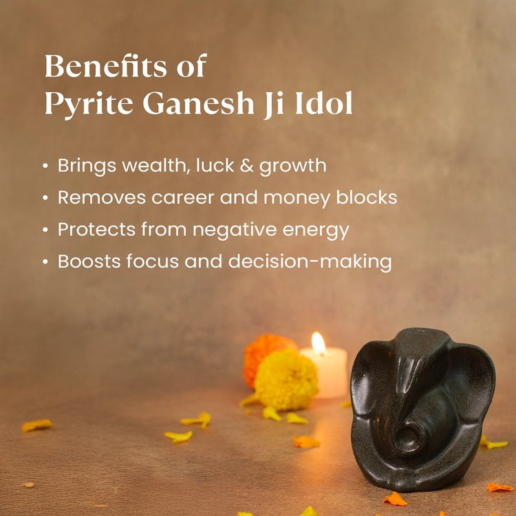Siddh raw pyrite Ganesh