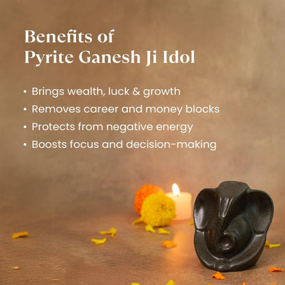 Siddh raw pyrite Ganesh