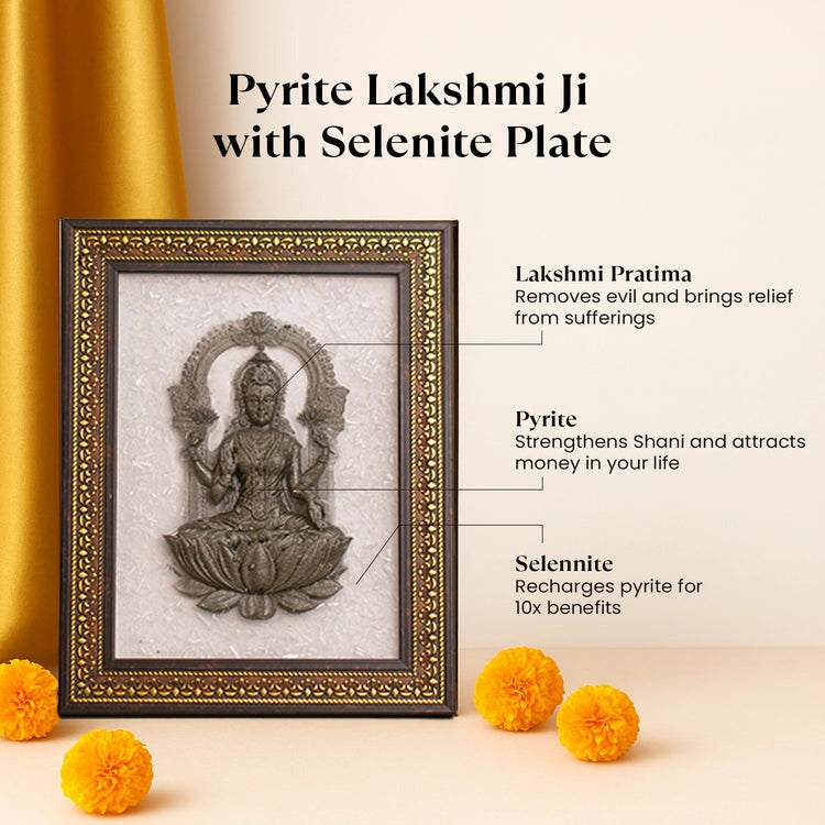 Lakshmi jee on selenite Frame